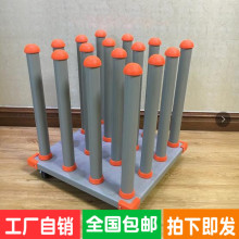 广告材sh存放车写真xk纳架可移动火箭卷料存放架放料架不倒翁