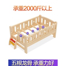 公主风sh动单的床安in多功能加宽床婴儿床铺童床睡床