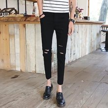 男士破sh牛仔裤个性cm主流乞丐裤夜店夜场歌手舞台演出裤子DJ