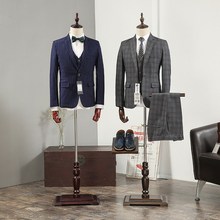 展示服si店男手臂衣an橱窗拍摄衣架子半身道具西服带模特裤。