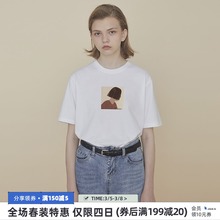 PROsiBldg an计 情侣装夏装T恤女宽松短袖T恤黑色上衣
