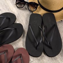 简约的si拖情侣的字an女夏防滑平底时尚凉拖鞋外穿沙滩鞋海边