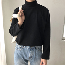 (小)明bsine 自制ng约 四色高领打底衫上衣纯色长袖百搭打底T恤