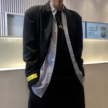 Addsmess udbown山本暗黑痞帅垫肩西装外套男女休闲ins设计师潮牌