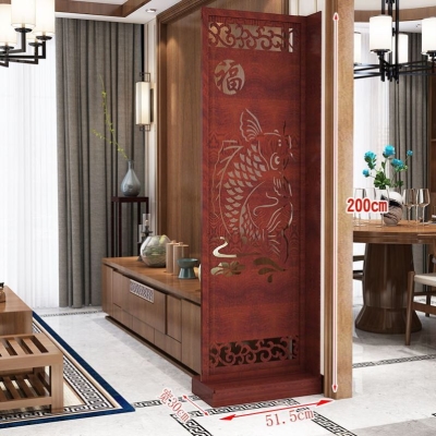 中式仿sr实木屏风折co动酒店茶楼隔断客厅创意玄关双面复古