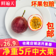 鲜遍天sx重5斤大果fb8枚中果台农紫色鸡蛋果水果包邮