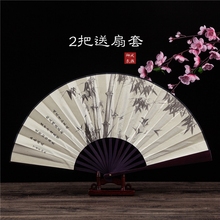 中国风sx子折扇古风hc复古娟布夏季跳舞舞蹈折叠古典古装包邮