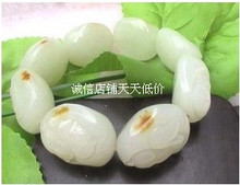 新疆和sx玉 天然正hc手链 男女式手串白玉佛头十八罗汉带证书