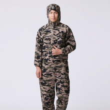 长袖迷tf连体工作服du修服劳保服防尘工装耐脏搬运养殖服连帽