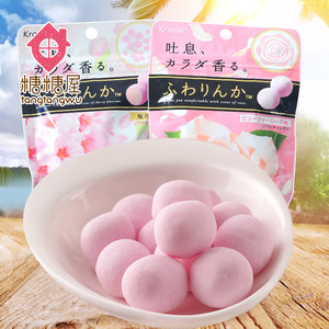 日本进口零食嘉娜宝Kracie玫瑰樱花香体糖6袋