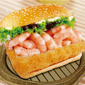  span class=h>亚洲渔港 /span>汉堡虾排油炸海鲜半成品油炸小吃汉堡