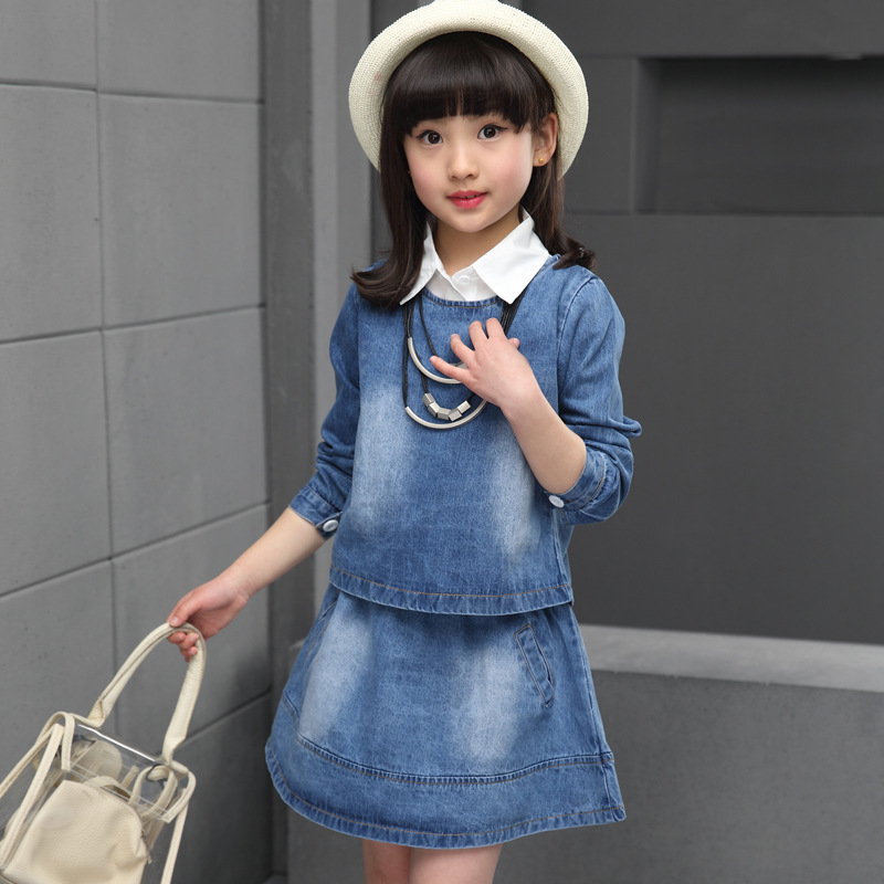 5秋装4女童6牛仔秋季套裙7儿童装8小女孩9衣服3-12岁10裙子11套装