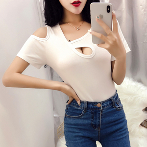 紧身低 span class=h>胸 /span>心机婊成熟个性上衣 span class=h>t恤