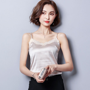 真丝吊带背心大码欧美图片