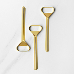 态生活 丹麦设计金色啤酒启瓶器 北欧简约开瓶器酒瓶起子红酒扳手