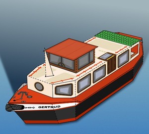 diy手工拼装立体纸质模型仿真 span class=h>船模 /span> 迷你游艇 小