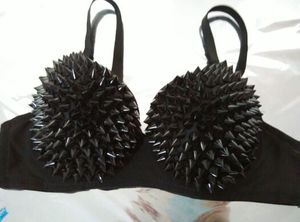 夜店ds演出服  舞台表演 个性时尚潮流性感经典铆钉文胸 榴莲文胸