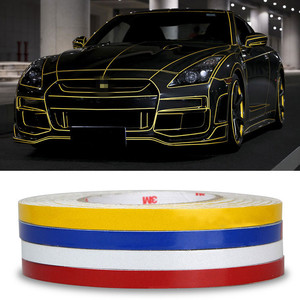 正品反光条车贴汽车装饰 汽车爆裂膜 非夜光条荧光带 包邮