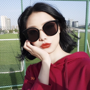 韩国黑色墨镜女图片