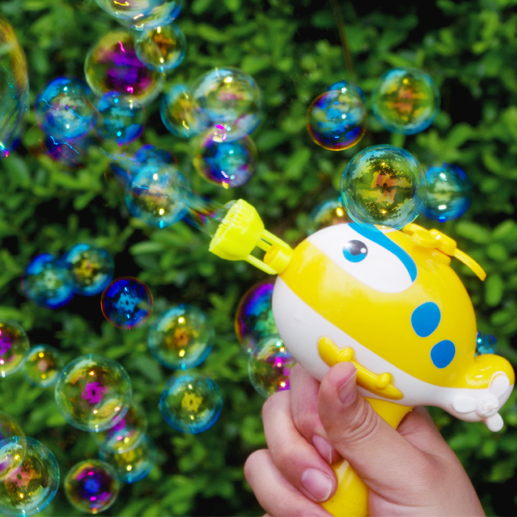 创意儿童礼物 手动电动卡通泡泡枪无毒吹泡泡机配泡泡水玩具批发