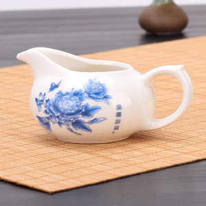 陶瓷公道杯茶漏套装分茶器分茶杯功夫茶具单个公平杯紫