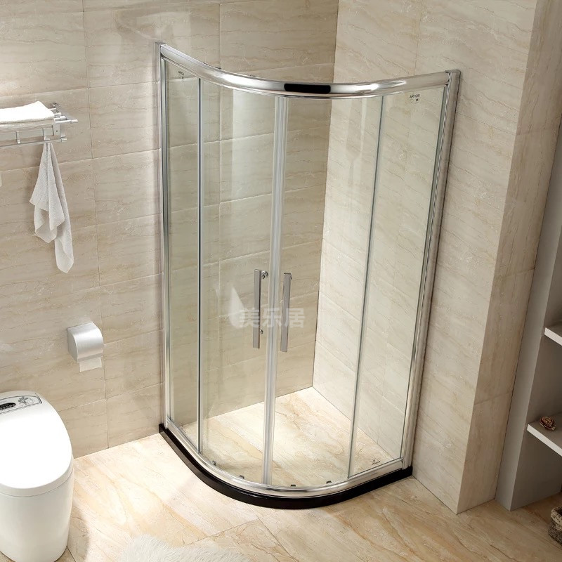 特价卫生间钢化玻璃淋浴房整体浴室隔断洗澡间简易移拉门沐浴屏风