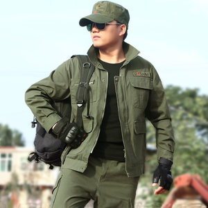 純棉空降師迷彩服套裝男上衣褲子軍人衣服特種兵 span class=h>作訓服