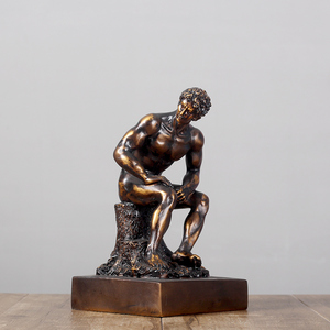  span class=h>美式 /span>大卫思想者人物雕塑 span class=h>摆件 