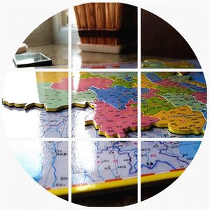 中国地图拼图大号中学生地理世界地图政区地形
