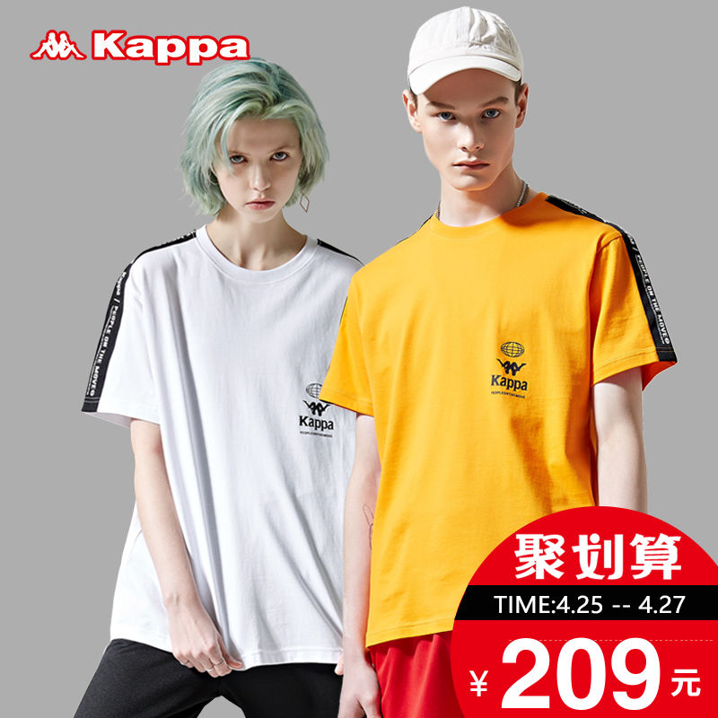 Kappa卡帕 情侣男女运动短袖休闲T恤夏季半袖 2019新款|K09W2TD38
