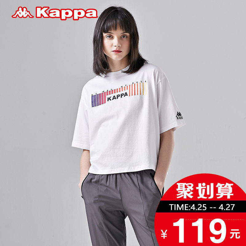 Kappa卡帕 女款运动短袖休闲T恤夏季半袖 2019新款|K0922TD57D