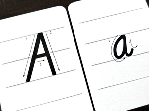 手写体幼儿 span class=h>卡 /span>片 span class=h>字母 /span> 