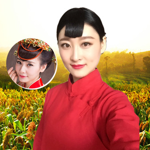 九儿演出古典影楼古装造型假发新娘盘头舞台演出秀和刘海桃心刘海