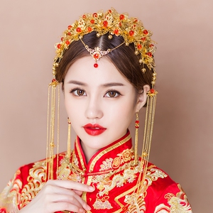 新娘绣禾服头饰古代中式皇冠结婚发饰 span class=h>大 /span> span