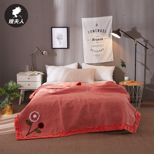 贴布绣床盖图片