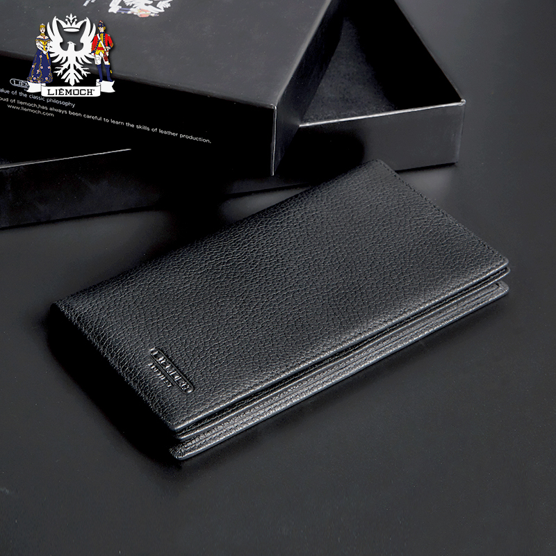 【来自英国】利马赫商务男士钱包长款牛皮