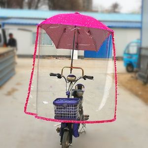电动车遮阳伞两轮踏板车遮阳棚防雨防寒电动三