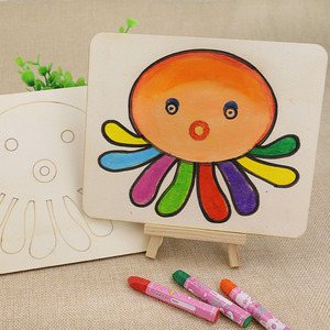 儿童木板画diy涂鸦     展示架幼儿园创意美术用品材料手工玩具