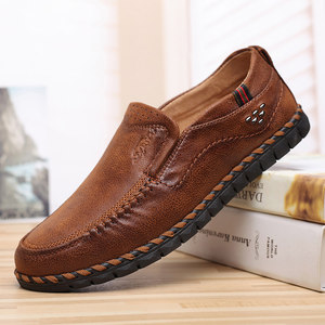 手工缝制休闲鞋图片