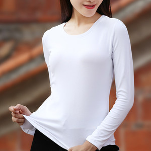 白色打底衫t恤 span class=h>秋衣 /span>服女长袖春秋款2019新款内搭
