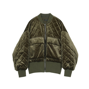 立体口袋棉衣女图片