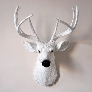 仿真 span class=h>鹿 /span>头壁挂家居墙饰酒吧客厅墙面挂件 span