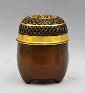 新品紫铜鎏香炉纯铜熏香炉香道佛堂用品古把玩古铜香炉家首件优惠