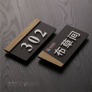办公室门牌号定制数字创意图片