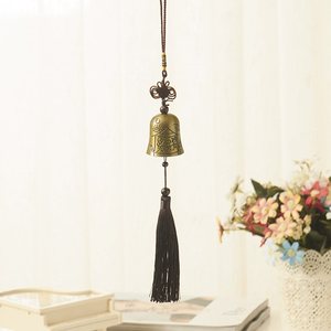 复古金属古代中国门窗古铜色铜铃 铃铛结挂饰祝福风铃家居门窗