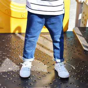 小童牛仔裤男童2018新款男宝宝修身可 span class=h>开裆裤 /span>秋