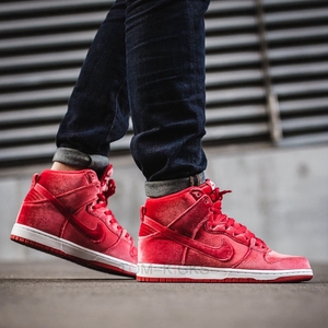 nike sb dunk high prm 耐克 圣诞红丝绒 313171-661 耐克 span class