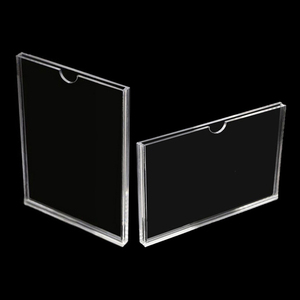 亚克力卡槽a4插盒公示栏照片单双层定制有机玻璃透明卡套插纸盒子