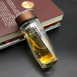 华象双层水晶透明玻璃杯商务居家过滤创意随手男女车载茶杯可团购