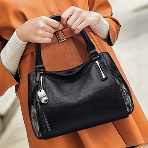 牛皮女士拎包图片